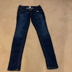 Beautiful dark wash true religion Skinnys